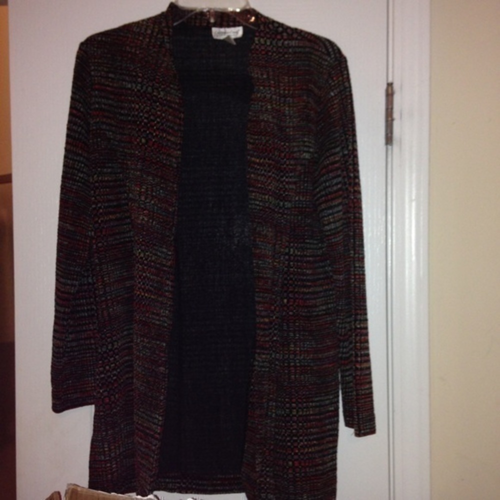 Cold water creek multicolor open sweater